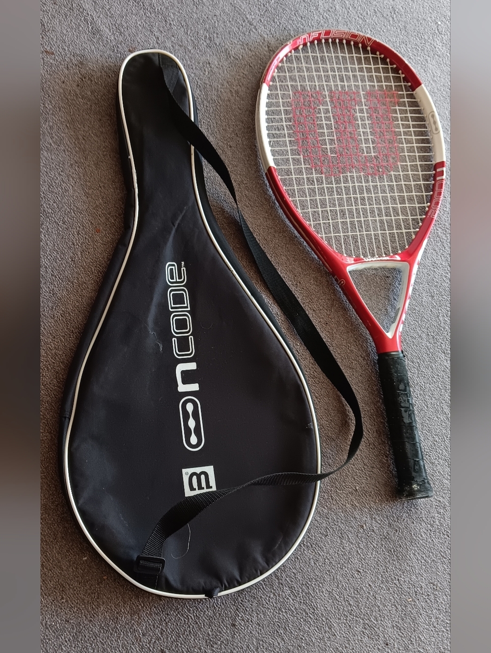 Wilson nCode nFusion Tennis Racquet with 4 1/2 Grip + Bag